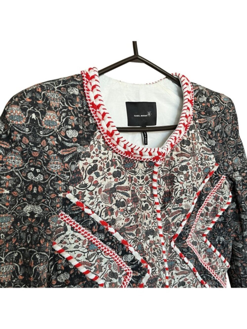 ISABEL MARANT No 1501 Beaded Jacket Floral Liberty Embellished Women SZ 2 - Picture 9 of 13